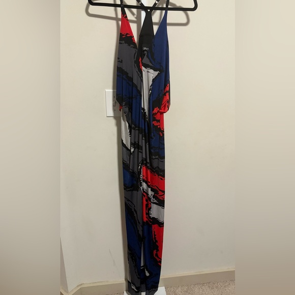 Analili Red, Blue, and Black Maxi Dress - Picture 2 of 4
